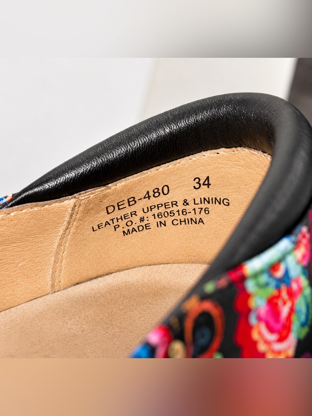 Alegria Debra Floral Mary Jane Clogs Size 34‎ Paisley Party Boho Leather Comfy! - Picture 6 of 7